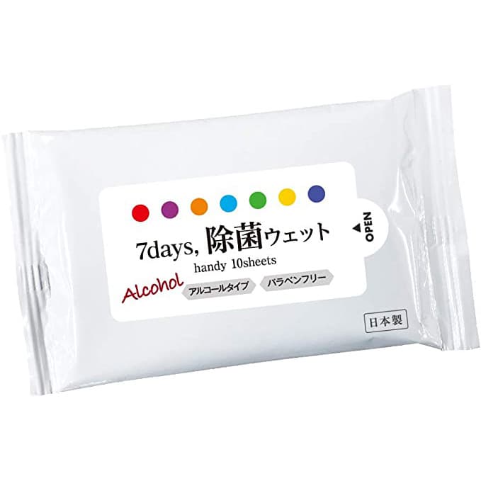 7days, ウェットティッシュ 除菌シート アルコール ハンディタイプ 10枚入