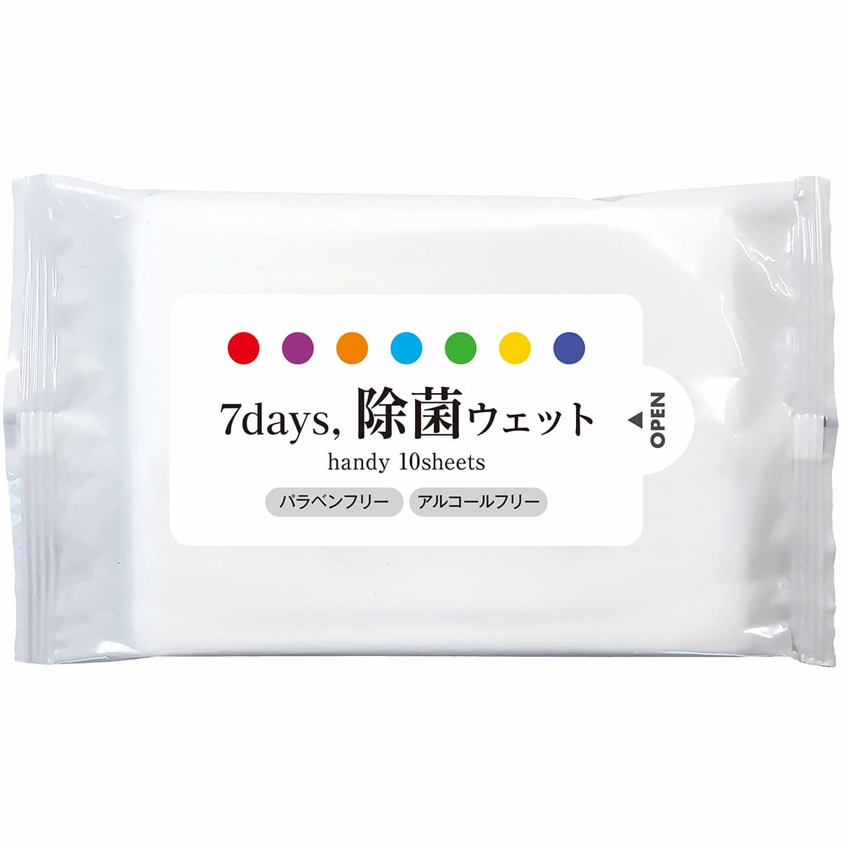 7days, ウェットティッシュ 除菌シート ノンアルコール ハンディタイプ 10枚入